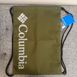 Columbia Olive Drawstring Backpack